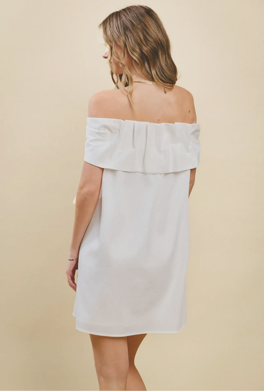 Pearly White Bow Dress