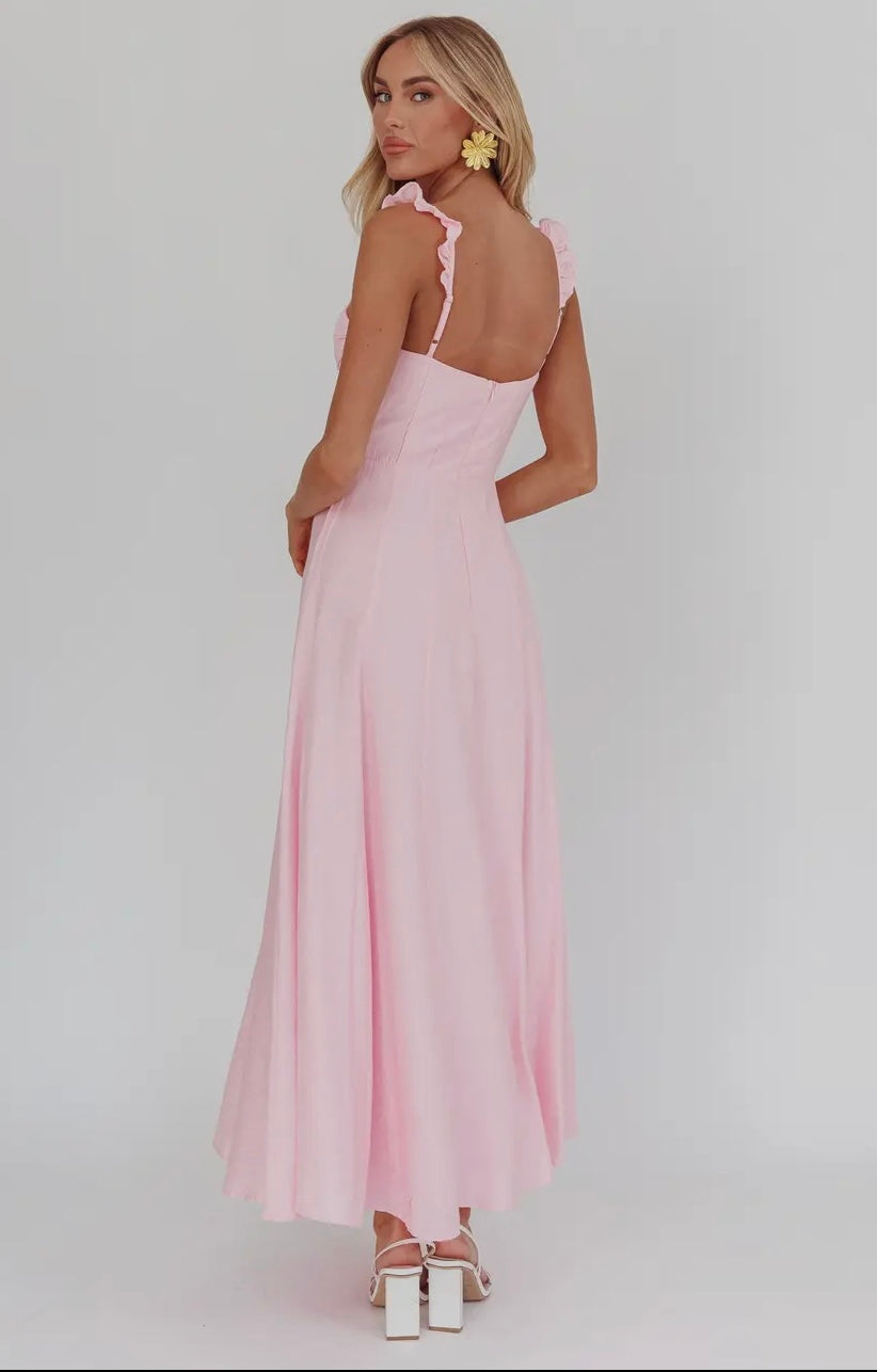 Pastel Pink Maxi Dress