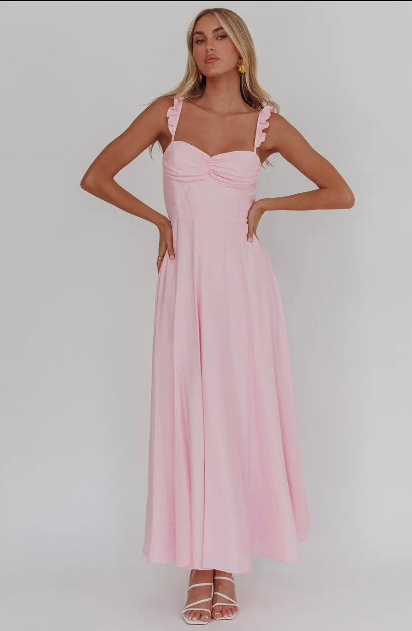 Pastel Pink Maxi Dress