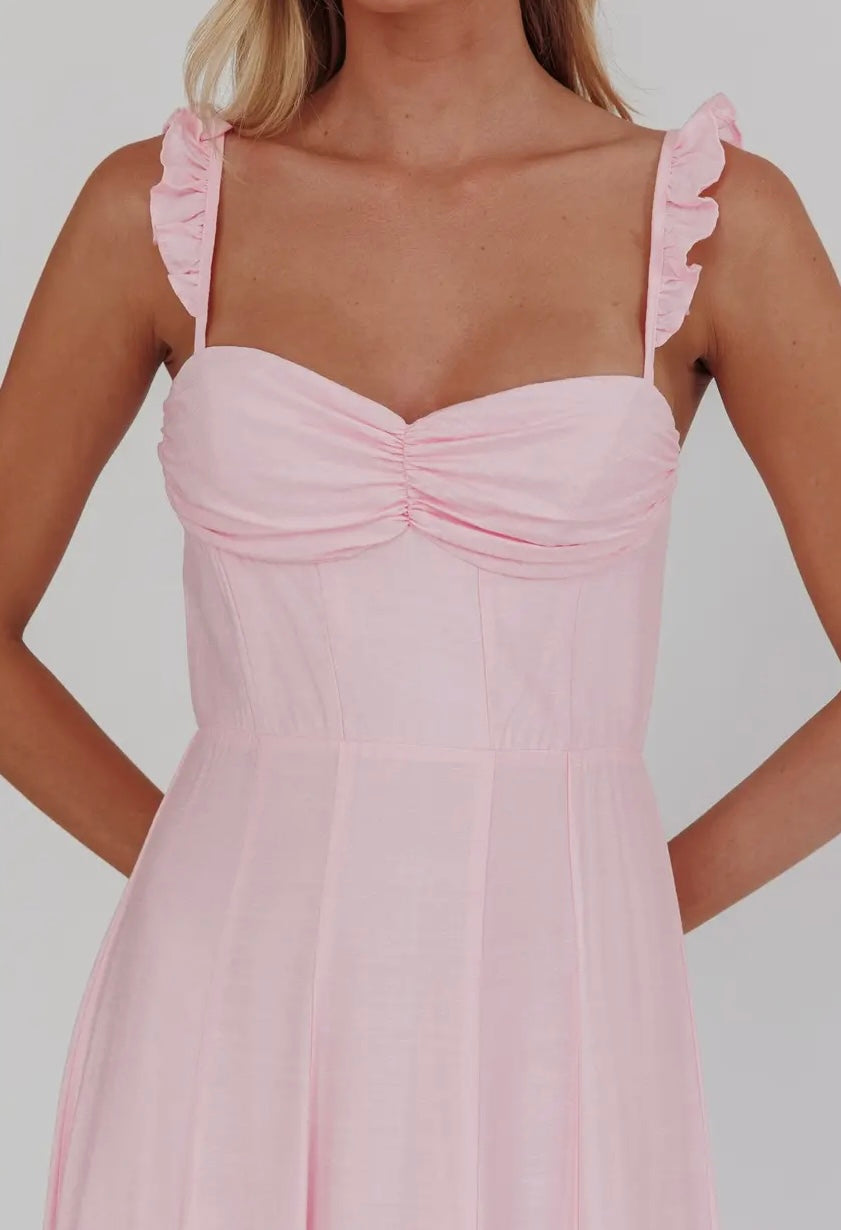 Pastel Pink Maxi Dress