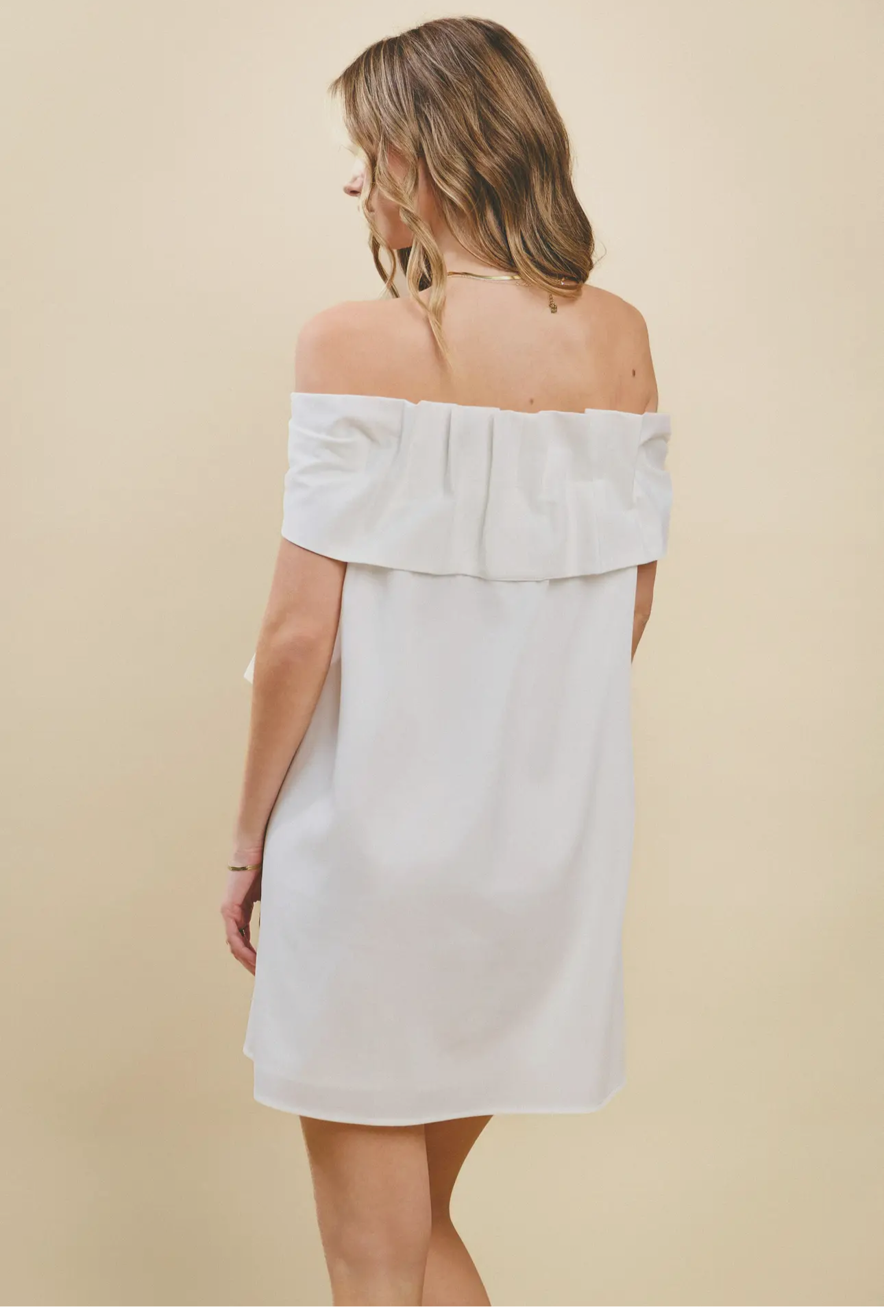 Pearly White Bow Dress